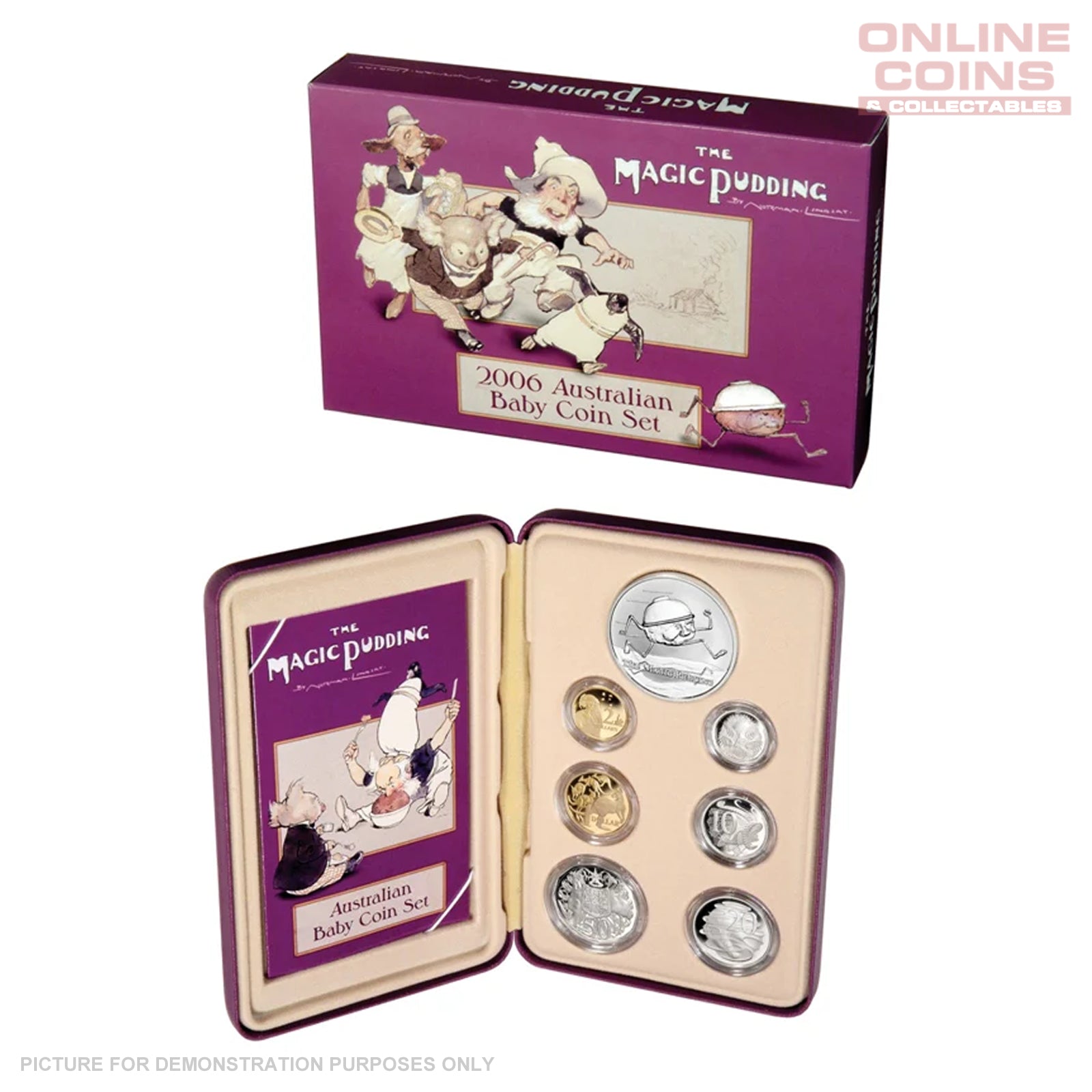 2006 Royal Australian Mint Baby PROOF Coin Set - Magic Pudding